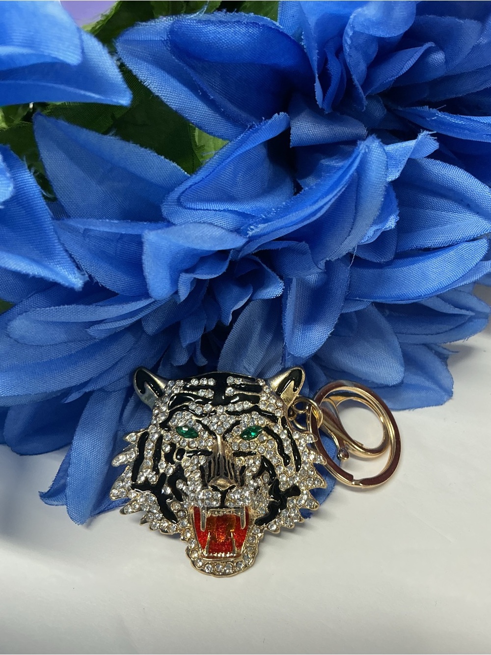 🐅LARGE CRYSTAL TIGER HEAD BAG CHARM